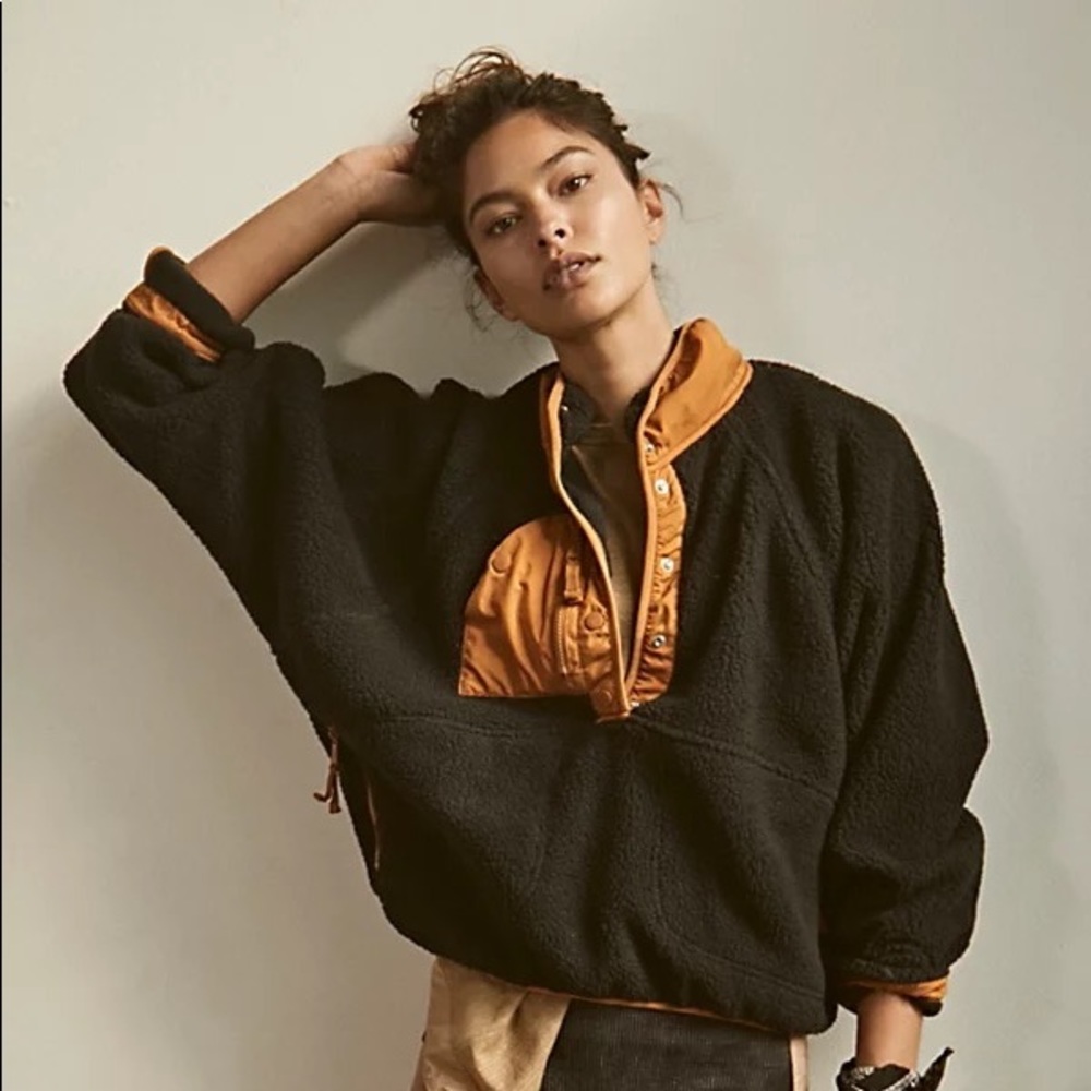 Free People Hit the Slopes Colorblock Pullover